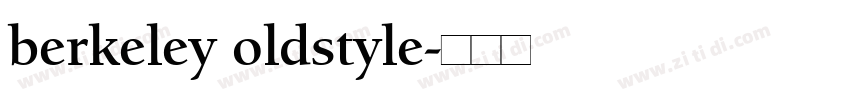 berkeley oldstyle字体转换